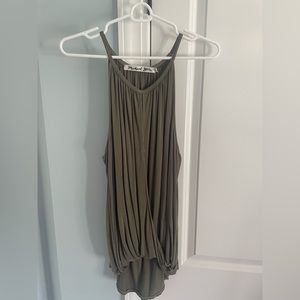 One size olive green tank top